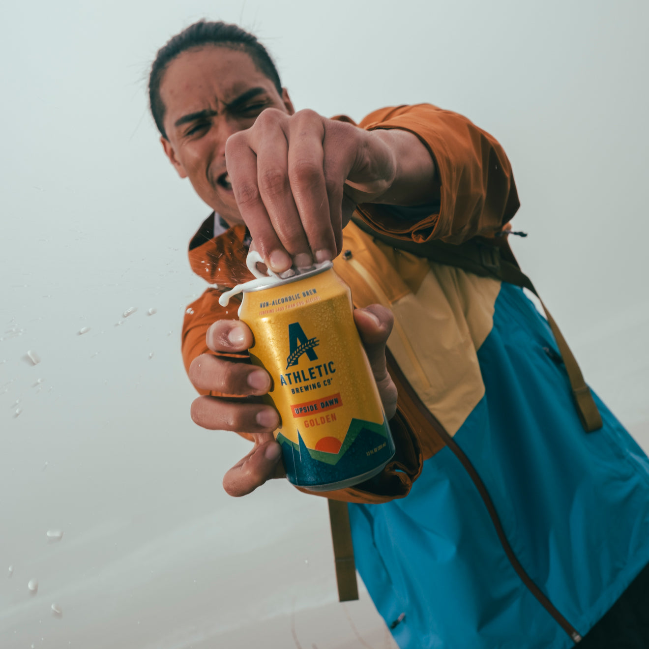 person opening upside dawn